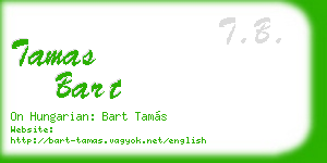 tamas bart business card